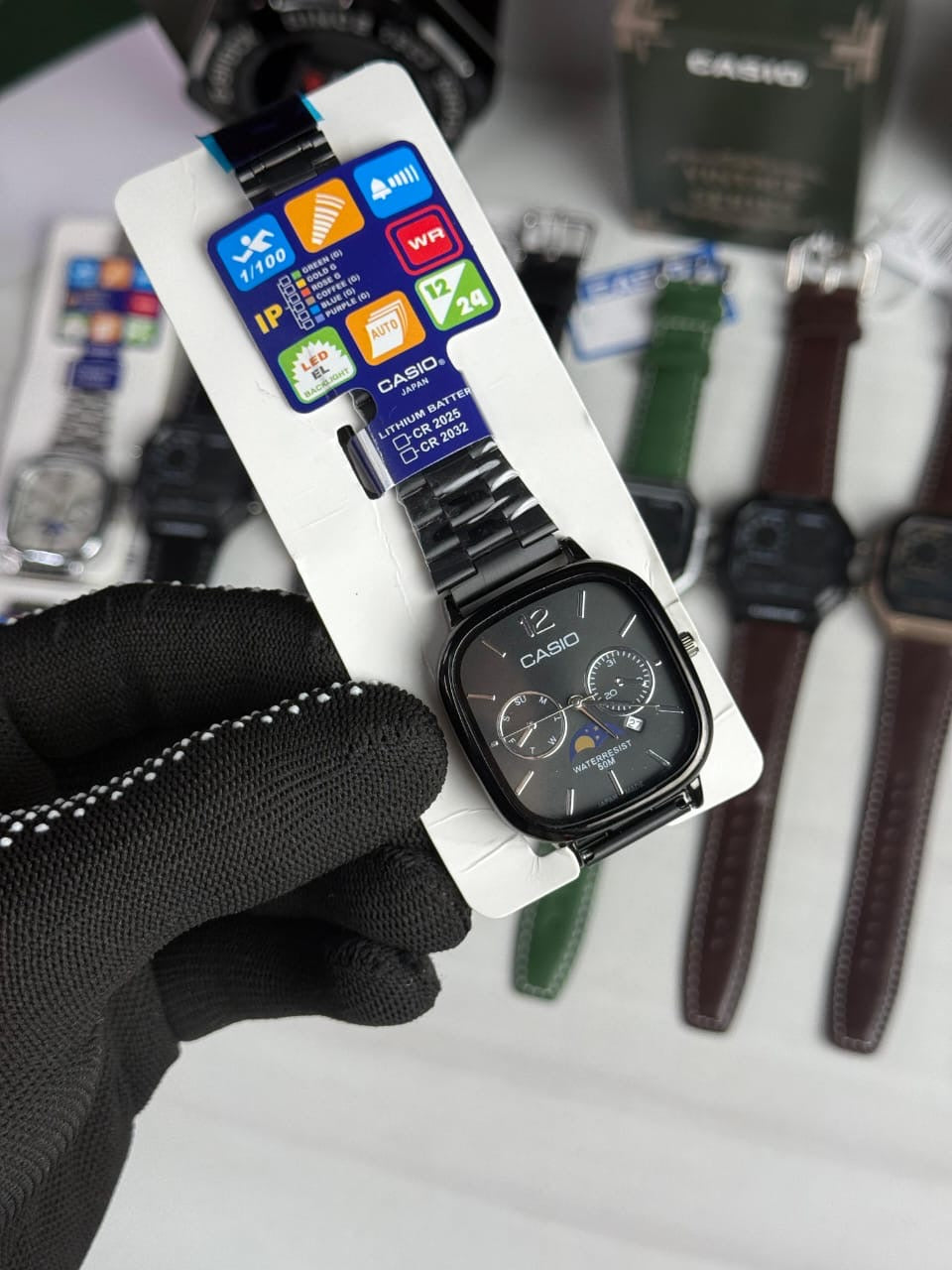 CASIOO Classic Vintage Sun Moon All Black