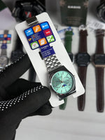 CASIOO M300D- 4 AV SILVER CHAIN BELT TIFFANY GREEN DIAL