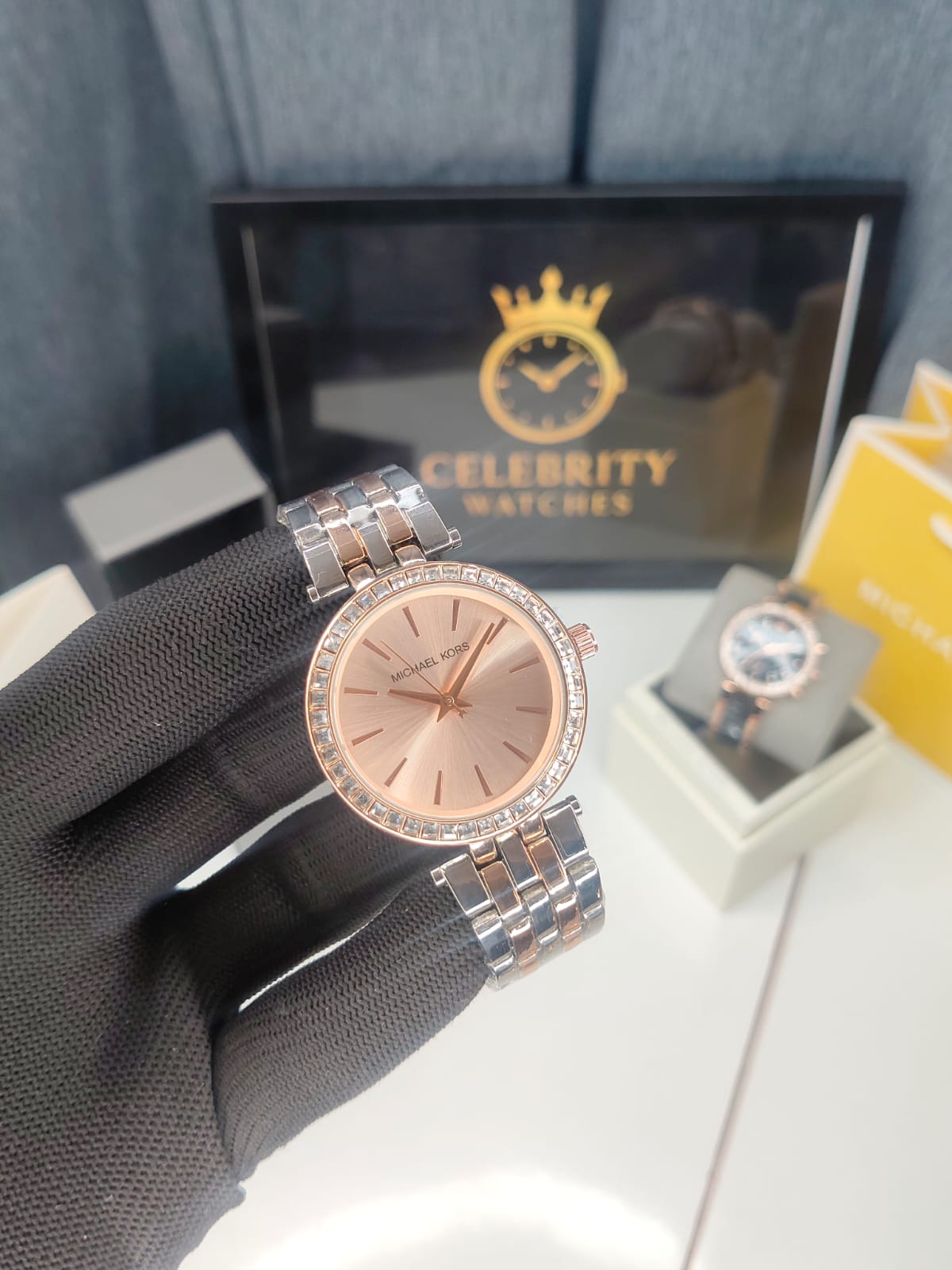 Michaell Korss Stainless Steel Analog Rose Gold Dial Women Watch-Mk3203 -a, Multi-Color Band