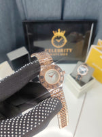 Cartierr Women Analogue Watches Stainless Steel, Rose gold color belt, White Dial