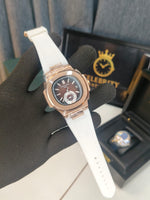 Patekk Philippee Nautilus 5980R-001-a Premium Green belt Gold Bazel Brown Dial dial High end Quality