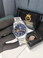 Omegaa seamasterr co axial chronometer Men Silver Blue Automatic