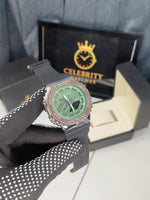 ANALOG-DIGITAL 2100 Series GM-2100G-1A9-a Black band green dial metal bazel