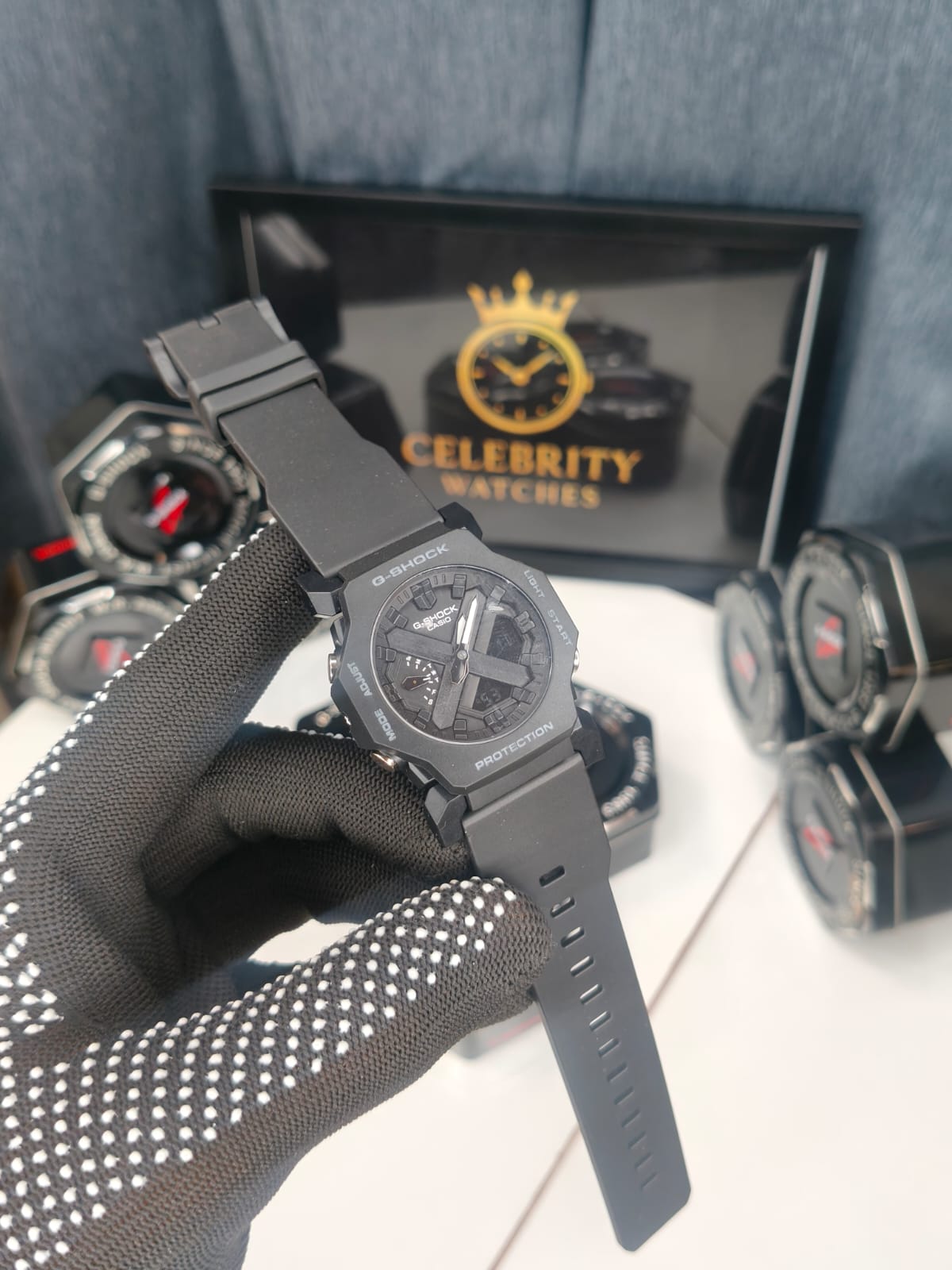 Casioo G Shockk Women's Analogue-Digital Quartz Watch with Plastic Strap GA-2300-4AER-a Full black Black for daily add ons