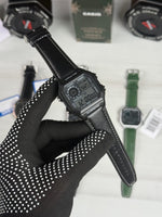 Casioo AE-1200 WHL i - 5 AVDF Youth Watch Black Leather Belt Black Bazel