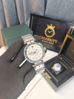 Versacee VEPM00520-a Greca-Chrono Watch for Men Silver gold Dual tone