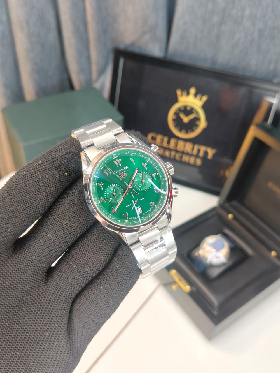 TAGG Heuerr Carreraa Automatic Chronograph, 42 mm, Steel CBN2014.BA0642-a