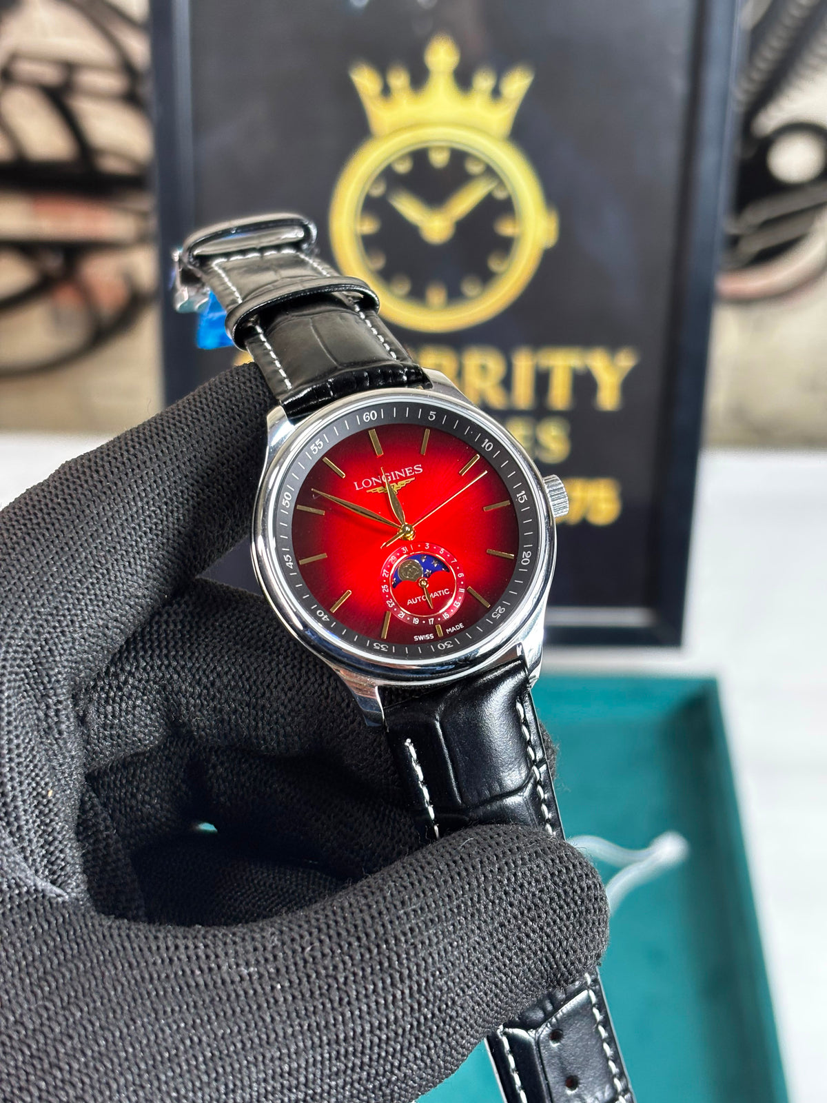 Longiness Premium Quality Automatic With Sun Moon Working Chronograph