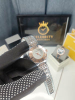 Cartierr Women Analogue Watches Stainless Steel Dual color belt, White Dial