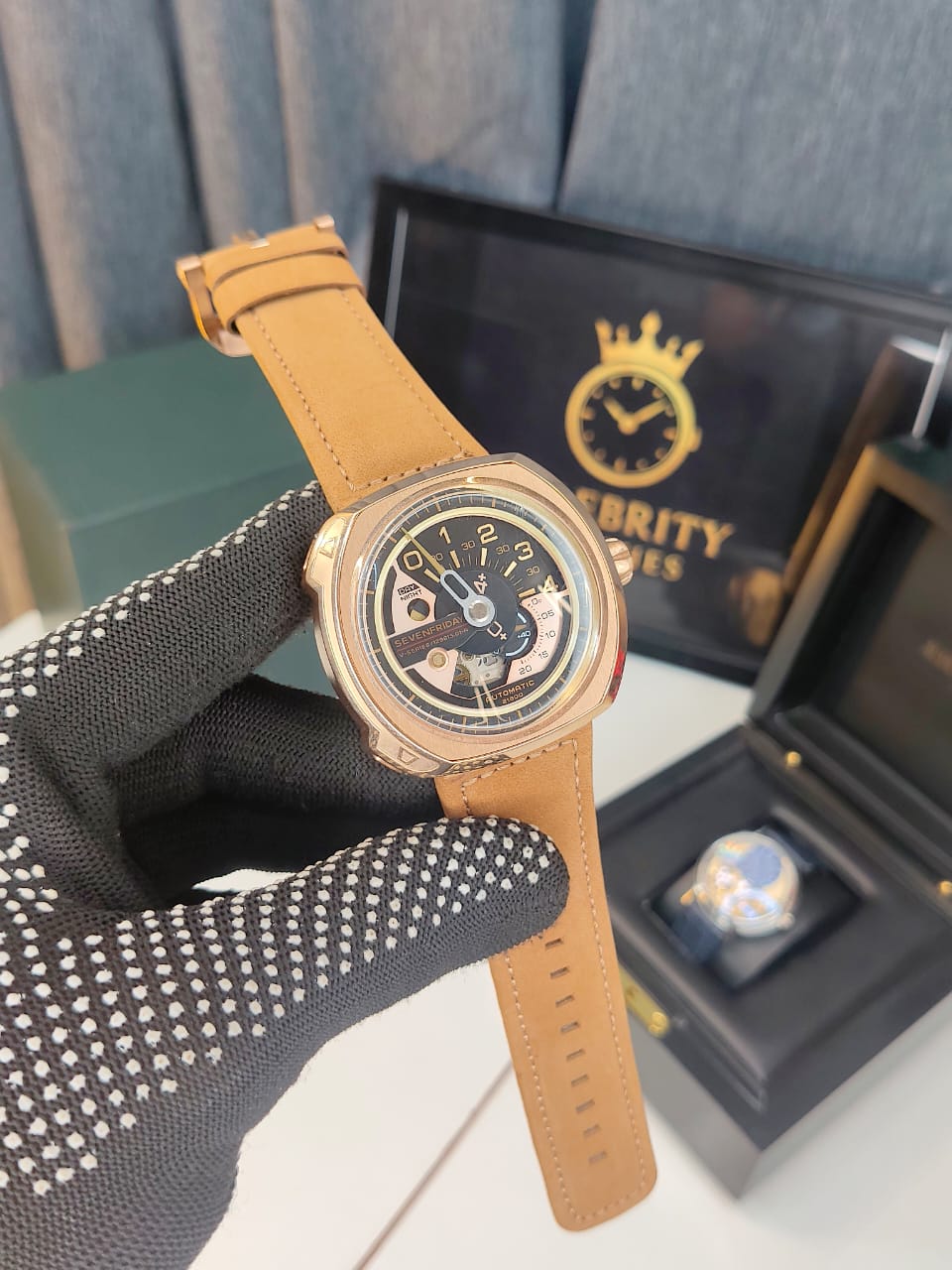 SevenFridayy V-Series-a Automatic Tan Leather