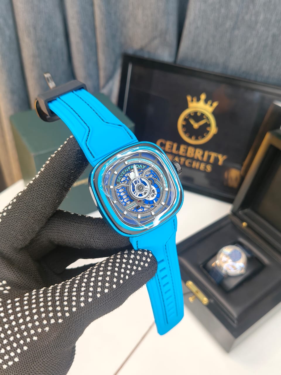 SEVENFRIDAYYPS3/04 "CCB"-a Premium Blue Flexible Belt High end Quality