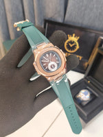 Patekk Philippee Nautilus 5980R-001-a Premium Green belt Gold Bazel Brown Dial dial High end Quality