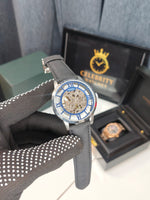 Fossill Townsmann Analog black Dial Men's Leather Band Watch - ME3098-a Light black leather Belt Black Dial