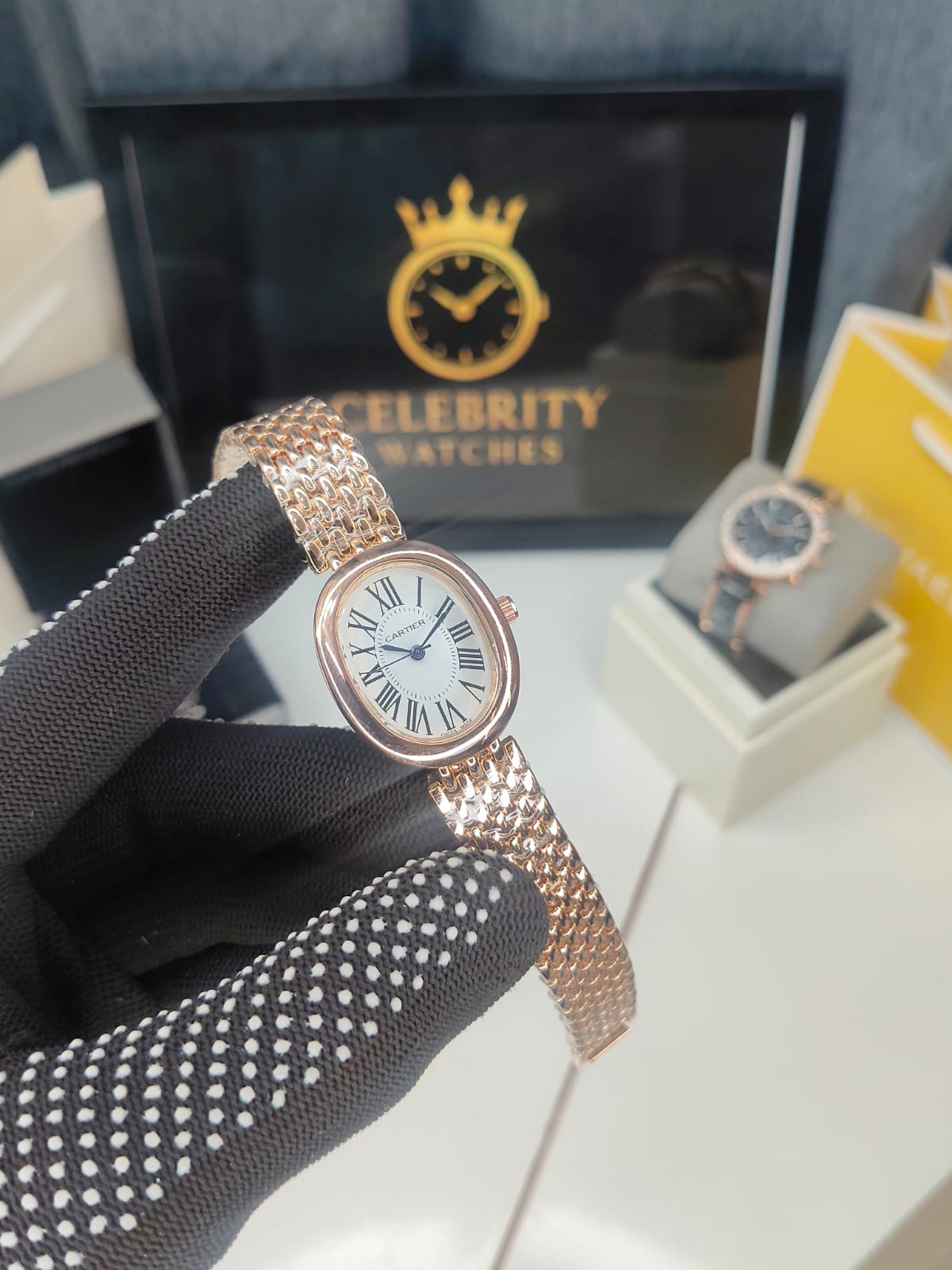 Cartierr women watch Dual Tone white Dial