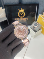 Michaell Korss Stainless Steel Analog Rose Gold Dial Women Watch-Mk 5896-a