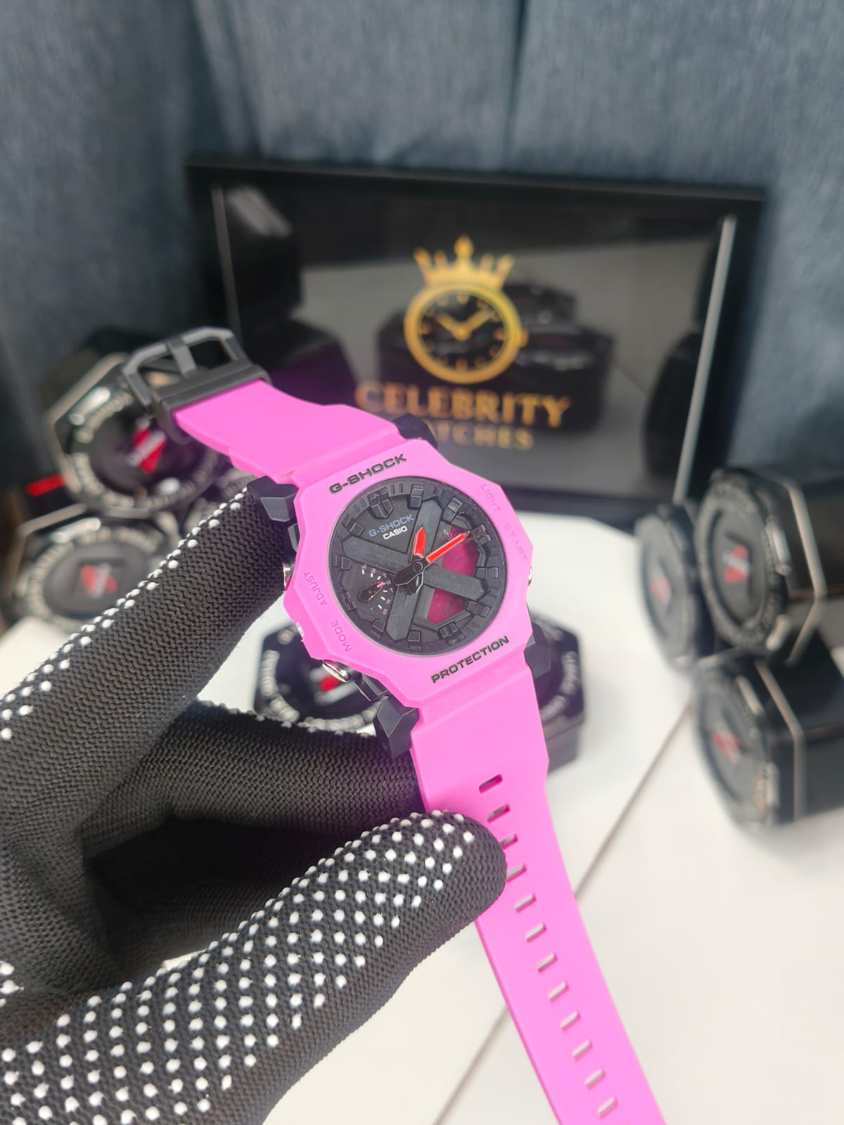 Casioo G Shockk Women's Analogue-Digital Quartz Watch with Plastic Strap GA-2300-4AER-a Attractive Pink