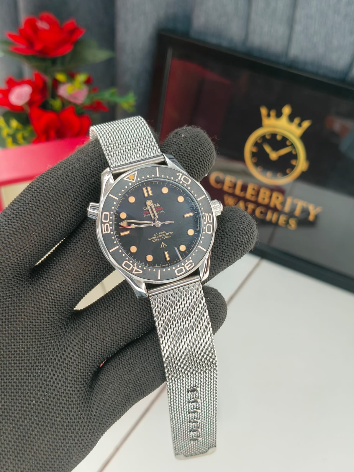 Omegaa Seamaster r Diver 300 M Silver Black 007 NTTD