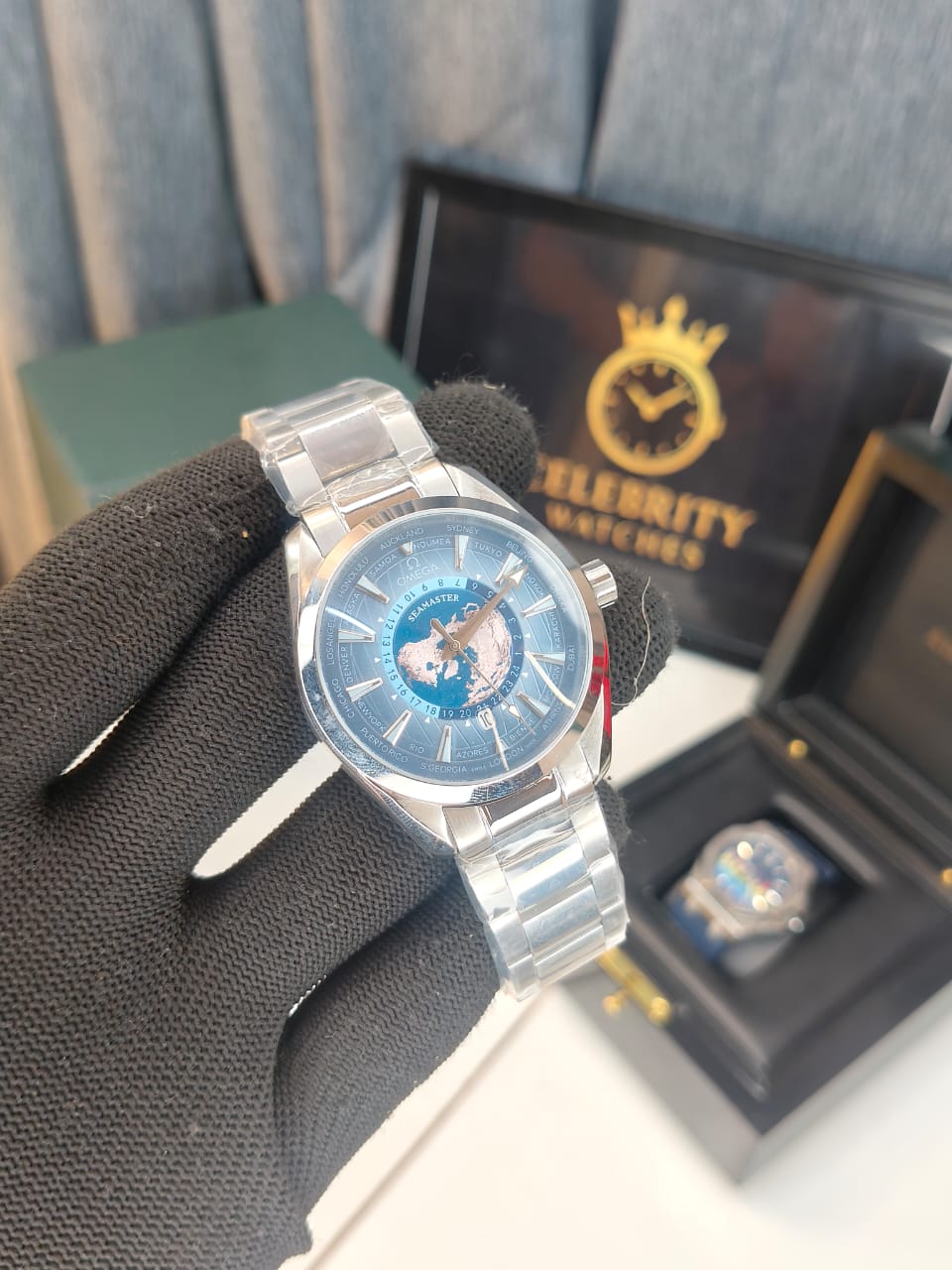 Omegaa Seamasterr Aqua Terra Worldtimer Automatic Men watch